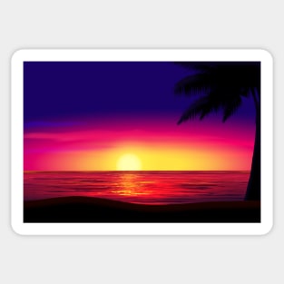 Tropical Sunset Sticker